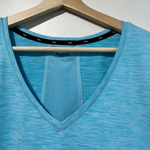 Hyba Women’s Activewear Top - Turquoise Blue - 2X - Picture 5 of 7